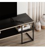 Έπιπλο τηλεόρασης χρώμα black wood 140x37x45εκ.