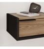 Κομοδίνο επιτοίχιο χρώμα black wood - καρυδί Ud 40x33x18,5εκ.