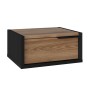 Κομοδίνο επιτοίχιο χρώμα black wood - καρυδί Ud 40x33x18,5εκ.