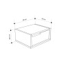 Κομοδίνο επιτοίχιο χρώμα black wood - καρυδί Ud 40x33x18,5εκ.