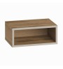 Κομοδίνο επιτοίχιο με LED χρώμα καρυδί Ud - sandstone 45x30x18εκ.