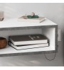 Κομοδίνο επιτοίχιο με LED χρώμα λευκό - γκρι ρετρό 45x30x18εκ.