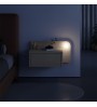 Κομοδίνο επιτοίχιο με LED χρώμα light oak 52x33,6x28εκ.
