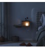 Κομοδίνο επιτοίχιο με LED χρώμα sepet oak 40x30x16,2εκ.
