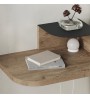 Κομοδίνο επιτοίχιο με LED χρώμα sepet oak 40x30x16,2εκ.