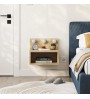 Κομοδίνο επιτοίχιο με LED χρώμα sapphire oak 40x30x33,8εκ.