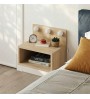Κομοδίνο επιτοίχιο με LED χρώμα sapphire oak 40x30x33,8εκ.