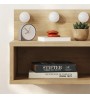 Κομοδίνο επιτοίχιο με LED χρώμα sapphire oak 40x30x33,8εκ.