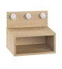 Κομοδίνο επιτοίχιο με LED χρώμα sapphire oak 40x30x33,8εκ.