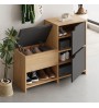 Παπουτσοθήκη χρώμα sapphire oak - ανθρακί 101x35x80,4εκ.