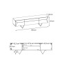Έπιπλο τηλεόρασης χρώμα Sapphire Oak 160x35x43εκ.