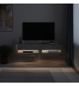 Έπιπλο τηλεόρασης επιτοίχιο με LED χρώμα γκρι ρετρό 120x33,8x30εκ.