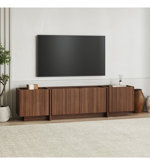 Έπιπλο τηλεόρασης χρώμα καρυδί milano 180x35x46,2εκ.