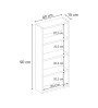 Ραφιέρα τοίχου χρώμα καρυδί Ud 40x15x90εκ.