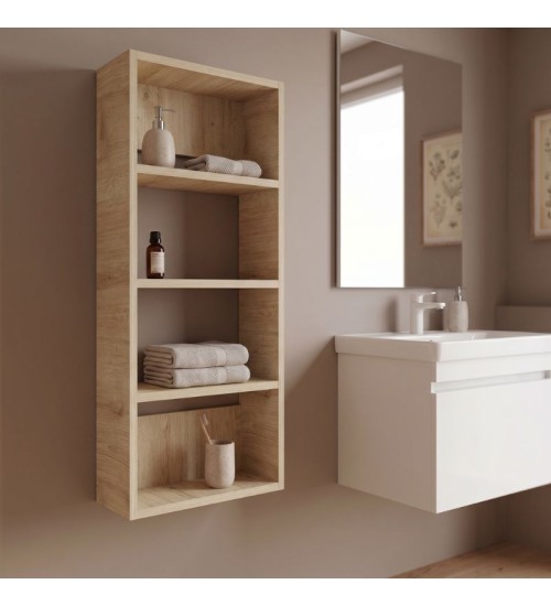 Ραφιέρα τοίχου χρώμα sapphire oak 40x15x90εκ.