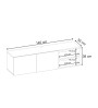 Έπιπλο τηλεόρασης επιτοίχιο χρώμα Sandstone 140x35x38εκ.