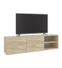Έπιπλο τηλεόρασης επιτοίχιο χρώμα travertine 140x35x38εκ.