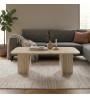 Τραπεζάκι σαλονιού χρώμα travertine 100x60x41,8εκ.