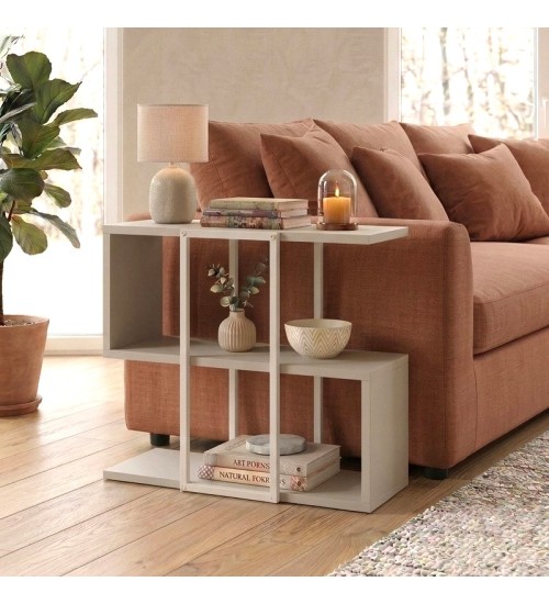Τραπεζάκι βοηθητικό χρώμα sandstone 56x25x56,5εκ.