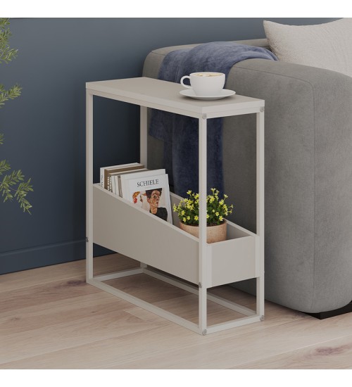 Τραπεζάκι βοηθητικό χρώμα sandstone 60x22x62εκ.