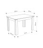 Τραπέζι επεκτεινόμενο χρώμα sapphire oak 120/170x80x75εκ.