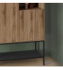 Μπουφές χρώμα καρυδί Ud - black wood 90x40x125εκ.