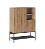 Μπουφές χρώμα καρυδί Ud - black wood 90x40x125εκ.