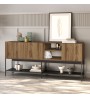 Μπουφές χρώμα καρυδί Ud - black wood 180x40x80εκ.