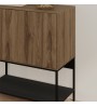 Μπουφές χρώμα καρυδί Ud - black wood 80x40x90εκ.