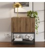 Μπουφές χρώμα καρυδί Ud - black wood 80x40x90εκ.