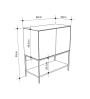 Μπουφές χρώμα καρυδί Ud - black wood 80x40x90εκ.