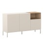 Μπουφές χρώμα sandstone - sepet oak 140x41,8x80εκ.