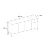 Μπουφές χρώμα sandstone - sepet oak 180x41,8x80εκ.