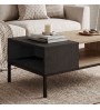 Τραπεζάκι σαλονιού χρώμα sepet oak - black wood 90x56x40,6εκ.