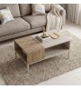 Τραπεζάκι σαλονιού χρώμα sandstone - sepet oak 90x56x40,6εκ.