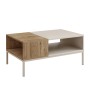 Τραπεζάκι σαλονιού χρώμα sandstone - sepet oak 90x56x40,6εκ.