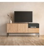 Έπιπλο τηλεόρασης χρώμα sepet oak - black wood 140x41,8x55εκ.