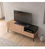 Έπιπλο τηλεόρασης χρώμα sepet oak - black wood 140x41,8x55εκ.
