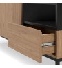 Έπιπλο τηλεόρασης χρώμα sepet oak - black wood 140x41,8x55εκ.