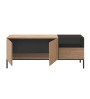 Έπιπλο τηλεόρασης χρώμα sepet oak - black wood 140x41,8x55εκ.