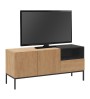 Έπιπλο τηλεόρασης χρώμα sepet oak - black wood 140x41,8x55εκ.