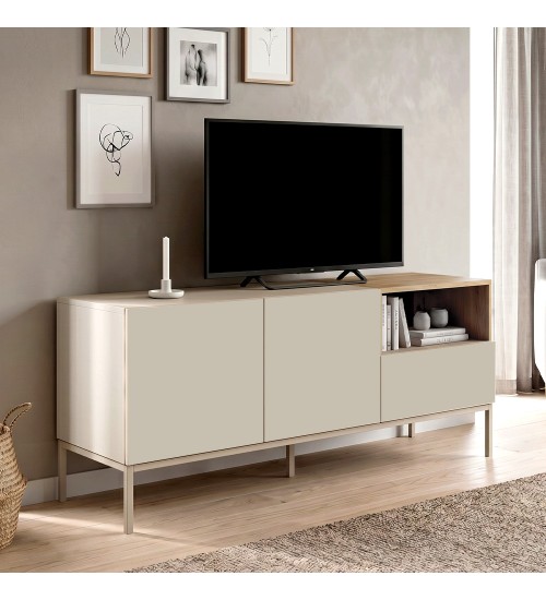 Έπιπλο τηλεόρασης χρώμα sandstone - sepet oak 140x41,8x55εκ.