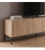 Έπιπλο τηλεόρασης χρώμα sepet oak - black wood 180x41,8x55εκ.