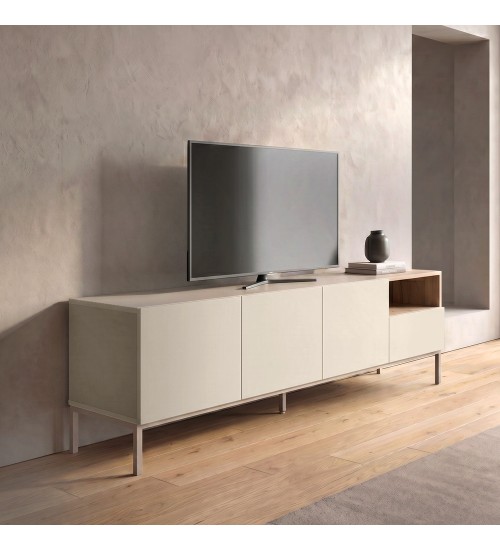 Έπιπλο τηλεόρασης χρώμα sandstone - sepet oak 180x41,8x55εκ.