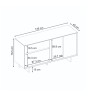 Μπουφές χρώμα sapphire oak 146x45x76,5εκ.