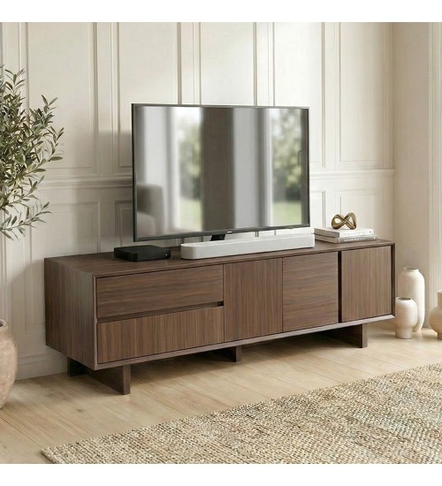 Έπιπλο τηλεόρασης χρώμα καρυδί milano 180x45x55εκ.