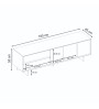 Έπιπλο τηλεόρασης χρώμα Καρυδί Milano 180x45x55εκ.