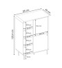 Μπουφές χρώμα sepet oak 85x44x120,4εκ.
