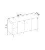 Μπουφές χρώμα sepet oak 150x44x80εκ.