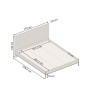 Κρεβάτι χρώμα καρυδί Ud 160x200εκ.